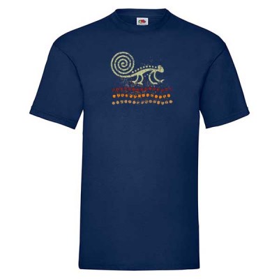 ΜΠΛΕ t-shirt FRUIT OF THE LOOM με στάμπα A402